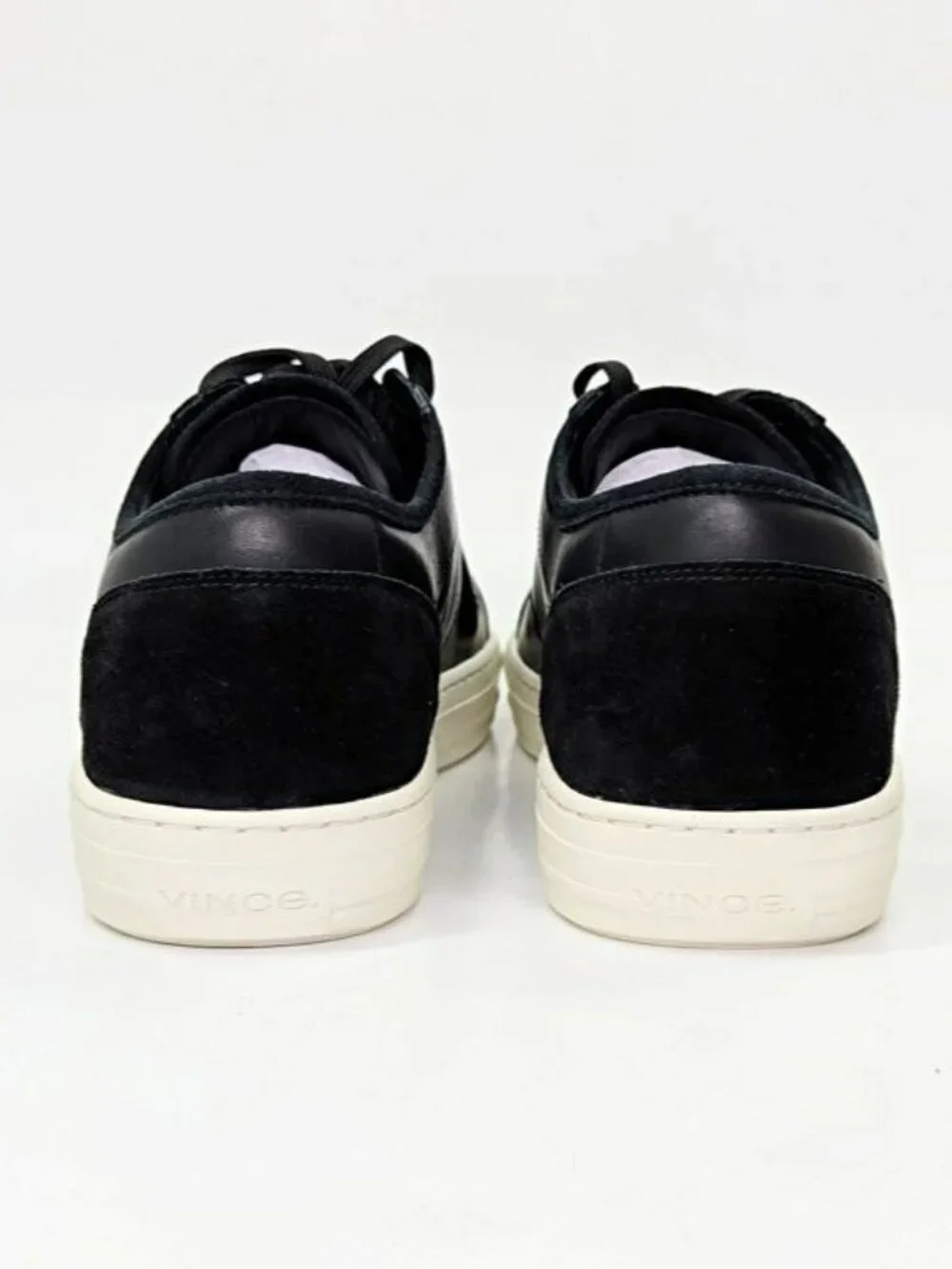 Vince Wescott Men's Black Leather Low Top Lace Up Sneakers Size 10.5 (MSRP $250)